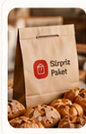 Bir işletmenin sürpriz paket ayrıntılarını gösteren uygulama ekranı